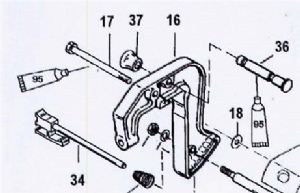 Mercury/Mariner Thrust Rod 2.5and 3.3hp  (click for enlarged image)